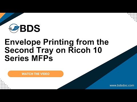 Envelope Printing from the Second Tray on Ricoh 10 Series MFPs