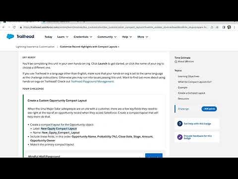 Create a Custom Opportunity Compact Layout