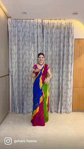 Tired of the same old saree draping? Spice up your style with an easy, super stylish pallu drape😍 And i just loved the quality of this multicolour saree from @lfariyafashion which is perfect for Sawan and all of your traditional occasions ♥️You can check their page @lfariyafashion for such beautiful collection ✨...#reels #sareelove #sareedraping #sareedrape #sareefashion #bandhejsaree #bandhanisaree #sareedrapingstyle #sareecollection #sareestyle #viralreels #reelsviral #sareenotsorry | Gehani 