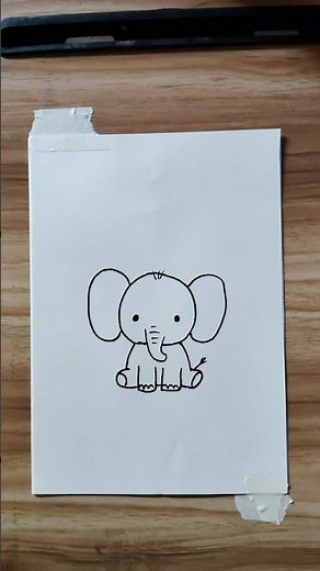 Cute Baby Elephant Drawing Easy Step by Step