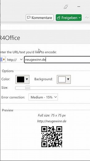 Insert QR code into Excel spreadsheets #excel #office365