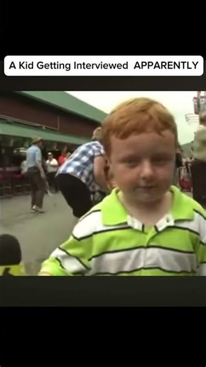This kid is apparently giving an interview 💀😂