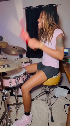 I’M BACK FROM THE SICK! 🤧 and I decided to cover Trey Merritt’s secret *unreleased* drive “He Never Left…” let me drive y’all around town tonight! 🥁 #femaledrummer #Quartet #ScootChallenge | Ashley Merritt