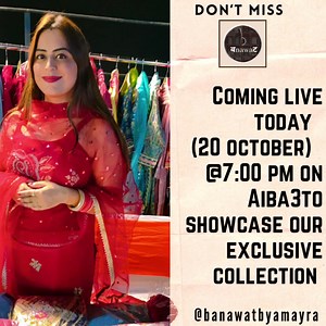 1.6K views · 35 reactions | Hello guys  We are coming live today @ 7pm On aiba 3 To showcase our exclusive collection Do join us ❤️ Thankyou Banawatbyamayra  | AIBA 3.0 : All India BusinessWomen's Association | Facebook
