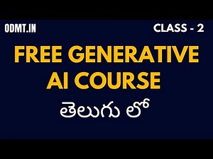 Free Generative AI Course in Telugu | Class -2