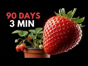 Strawberry Growth Time-Lapse 🍓 | 90 Days in 3 Minutes