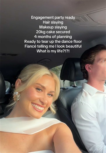 Just out here living my dream life 🥹 It’s engagement party day!!!!! #engagementparty #engagementpartydress #engagementring #engagementpartyideas #engagementmakeup