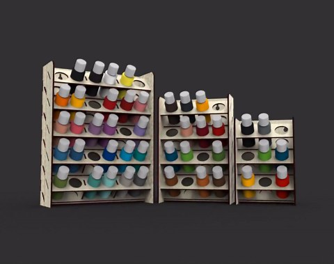 Paint Storage Rack Svg and Dxf Files for Laser Cutting, Versatile Organizer for Acrylic Paints, Paint Holder Rack Laser Cut Svg Files - Etsy