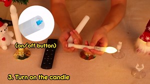 HINZER Christmas Window Candles with Timer Remote 8 Pack Battery Operated Candles LED Candle Lights Christmas Decorations Electric Candles Window Lights Flameless Taper Candles with Suction Cups