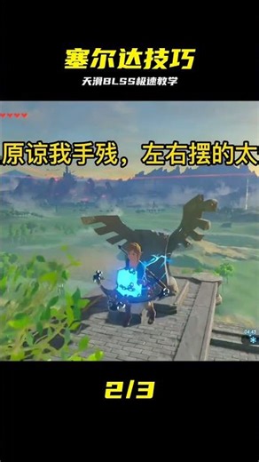 林克沖上云霄！BLSS隱身飛行手法全解析 #塞尔达 #旷野之息 #BLSS #飞行技巧 #潜行