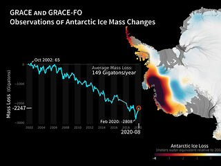 Antarctic Ice Loss 2002-2020 – GRACE Tellus