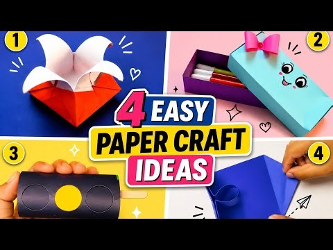 4 Easy paper craft ideas for kids | Fun DIY Paper Crafts 