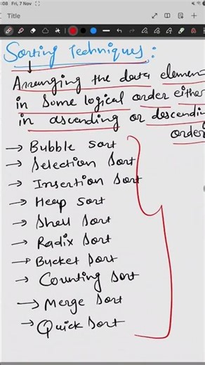 Sorting Techniques #designandanalysisofalgorithms #algorithms #sortingalgorithms #techlearning