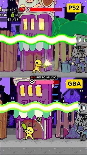 PS2 vs GBA - Alien Hominid