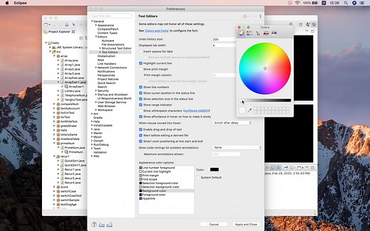 设置eclipse背景色