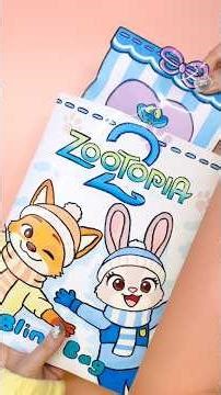 Zootopia2 Blind Bag Kawaii Animals Paper Craft Disney Unboxing DIY Squishy ASMR 주토피아2 블라인드백 종이 스퀴시
