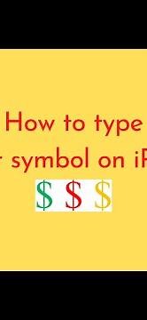 How to type dollar symbol on iPhone