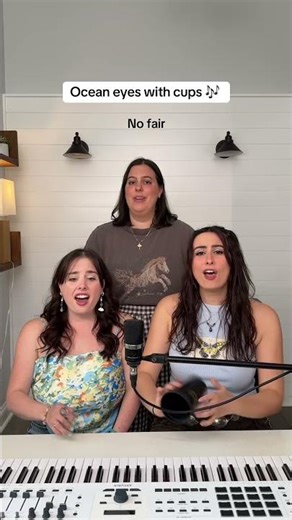 Ocean eyes WITH CUPS 🌊🎶| Cimorelli cover! #shorts #oceaneyes #singing #singer #cimorelli