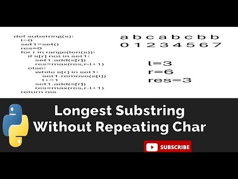 Leetcode Program:Longest Substring Without Repeating Characters(Python)
