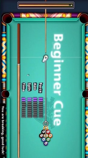 8 ball pool - 9 ball golden break with beginner cue || الفوز من الضربه الاوله بأضعف عصا
