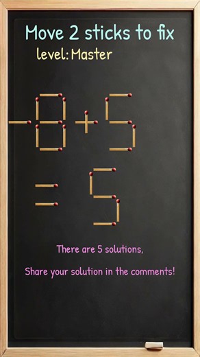 Matchstick Brain Teaser: Move Two Sticks to Fix #509ep15