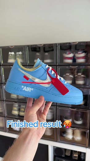 Restauración de Nike Air Force 1 en Baby Blue