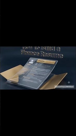 How to Build a Finance Resume #financejobs #shorts #career