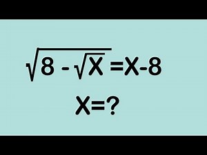 American Math Olympiad Radical Equation l international mathematics olympiad l olympiad math