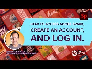 How to access Adobe Spark, create an account and log in