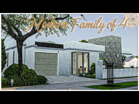 MODERN FAMILY OF 4 | Sims 4 CC Speed Build | DOWNLOAD LINK (TRAY+CC+CC LINKS)
