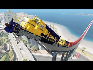 Epic Long Train Jump Fails #2 | BeamNG Drive