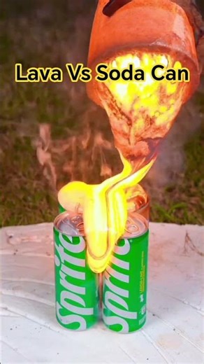 Soda can Vs Lava #Shorts #spritecan