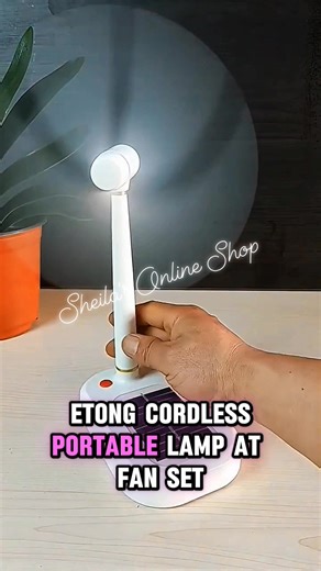 3.2K views · 14 reactions | Need light and breeze anywhere? This solar-powered portable lamp & fan set is your go-to! DITO MABIBILI  https://s.shopee.ph/AA2vkwSsan #PortableComfort #SolarPower #HomeConvenience | Sheila's online shop | Facebook