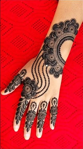 DAY-18 Super Easy Mehndi Design 😍 | Anyone Can Draw #shorts #mehndi #mehndidesign #trending #viral