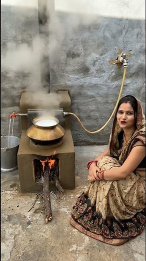 🔥 देसी Instant Water Heater | चूल्हे से दूध भी, गरम पानी भी 🚰🔥! Desi Tech Idea