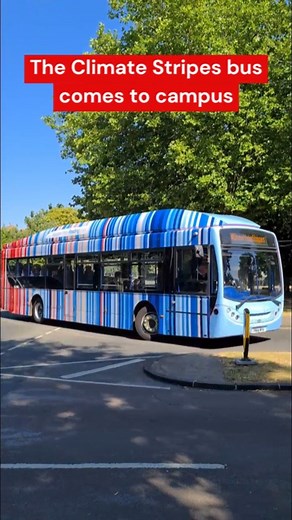 2.2K views · 124 reactions | The Climate Stripes, created by Professor Ed Hawkins here at the University of Reading, now feature on one of Reading Buses natural gas powered buses, to help start a conversation around climate change. #ShowYourStripes | University of Reading | Facebook