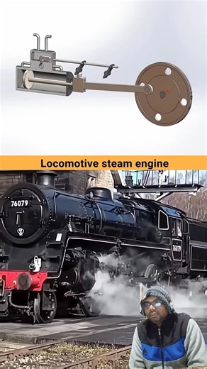 Locomotive Steam Engine Working Principle 🚂⚙️ | 3D CAD Engineering Shorts #automobile #3ddesign