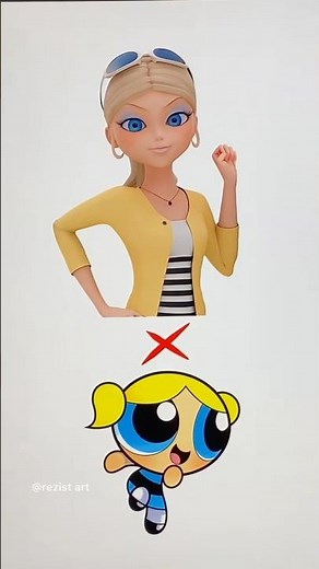 Chloe’s transformation as Bubbles #miraculous #art #digitalart #teamzita #shorts