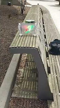 Outside daytime projector screen on only 300 lumens our new gain SFEG