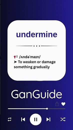 C1 English Word: UNDERMINE | Meaning & Pronunciation