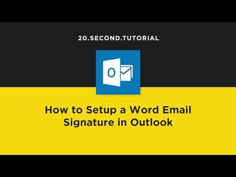 Add a Word designed email signature in Outlook | Microsoft Outlook Tutorial #2