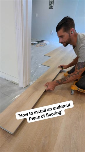 33K views · 127 reactions | Here's how to easily install a piece of lvp flooring underneath an undercut door jamb on your flooring project. Home improvement project DIY tips and tricks #fblifestyle #carpentrytips #construction #contractor #tipsandtricks #HomeImprovement #hacks #carpentry #builder #deck #tools #diy | Your Favorite Contractor | Facebook
