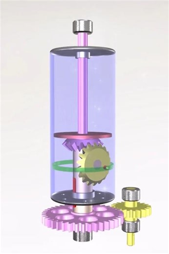 Converting Rotation to Rotary & Linear Reciprocating Motion ⚙️ #shorts