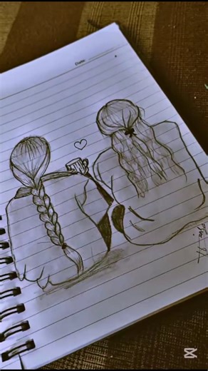 👭😍 best friend drawing besties easy drawing tutorial#shorts#viral #simple drawing#easydrawing #art