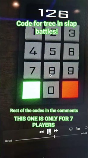 Code for tree in slap battles!