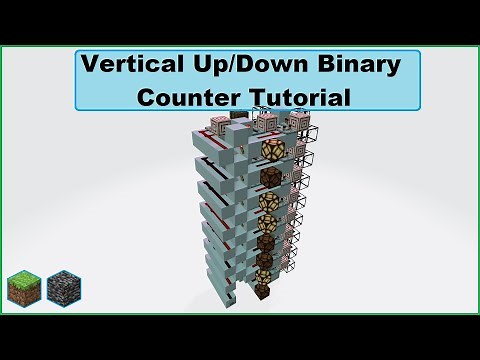 Vertical Binary Up/Down Counter Tutorial - Minecraft Bedrock/Java