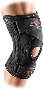 McDavid Knee Brace Support with Side Stays, Compression Knee Sleeve & Cross Straps for Patellar Tendon Support, Tendonitis, Arthritis Pain Relief, Recovery, Knee Brace for Men and Women