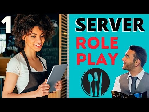 Restaurant Role Play for Servers | English Language Practice | Scene One