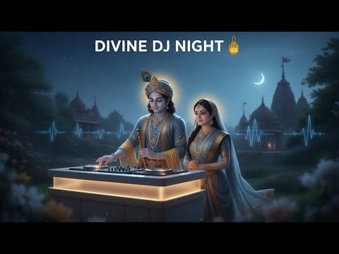 DIVINE DJ NIGHT 🎧 | Radha Krishna DJ Mix | Spiritual EDM Fusion #song #radhakrishna #shorts