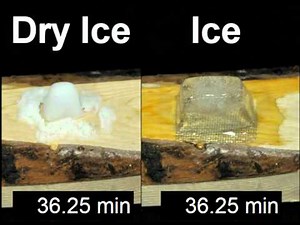 Sublimation vs Melting Time Lapse (Dry ice vs Ice)